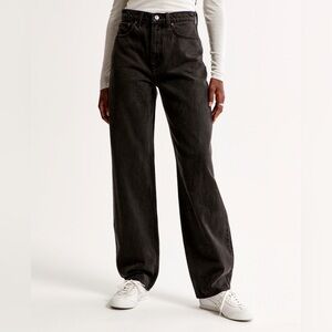 ABERCROMBIE AND FITCH Never worn high rise tapered black jeans